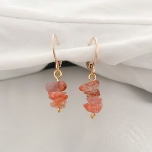 small business. homemade quartz earrings on sale.
